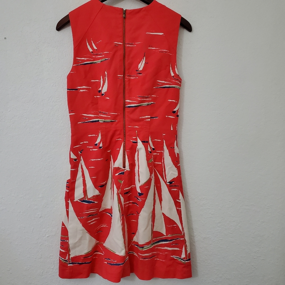 Anthropologie Maeve Berru Poplin Flare Dress 4 - Picture 5 of 11